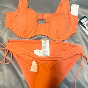 Roxy Orange Underwire Bikini Set